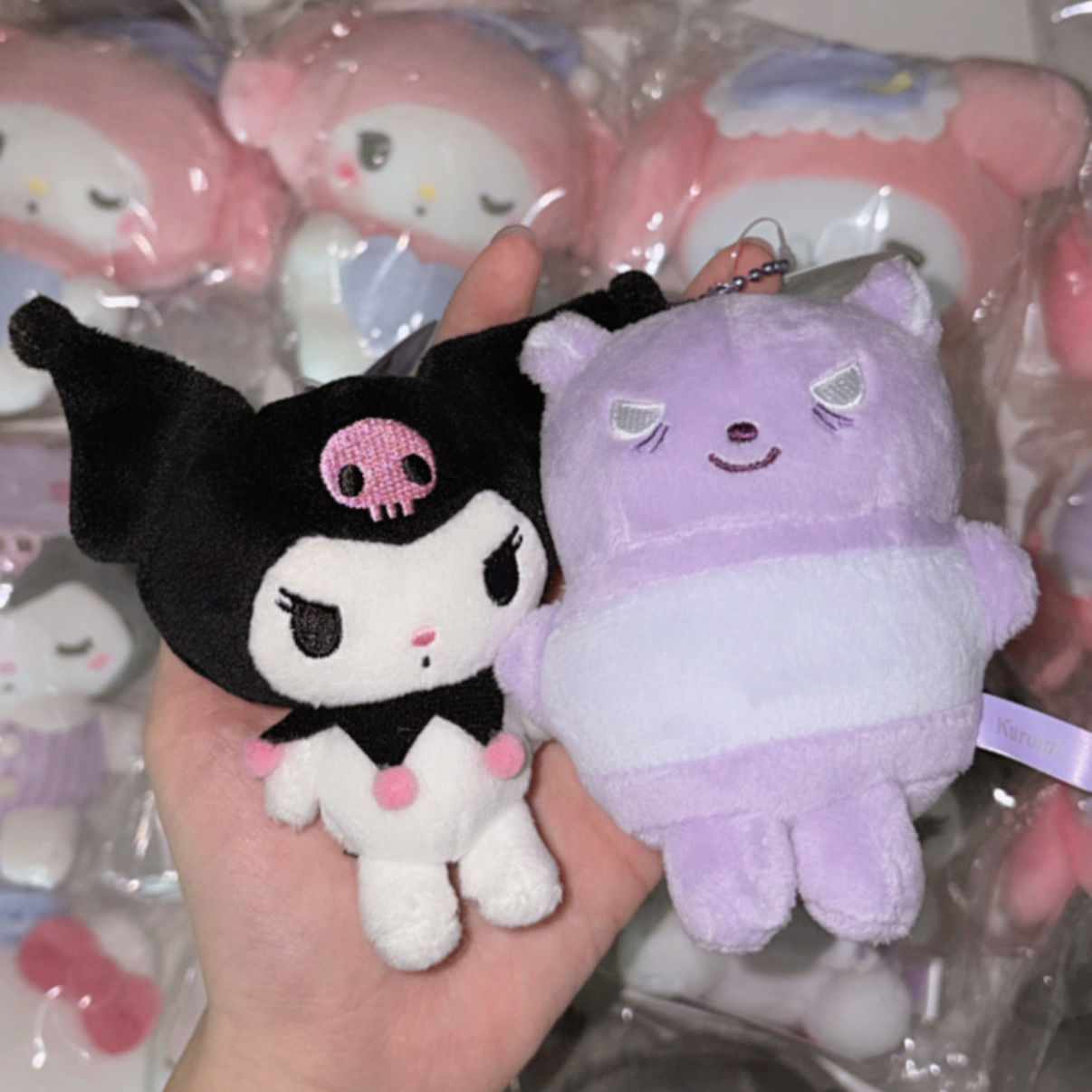 [現貨]Sanrio - Kuromi&巴庫公仔掛件(一對)