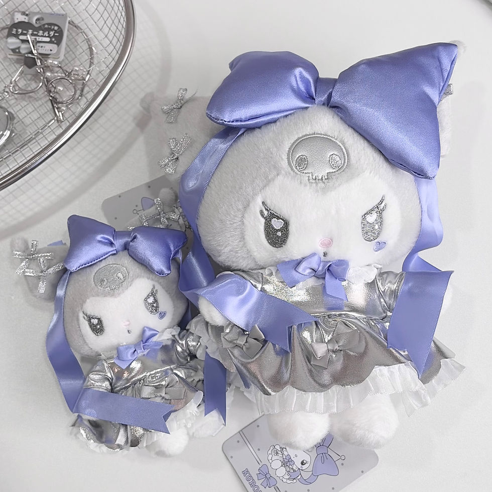 縮圖：[現貨]Sanrio - 銀色大蝴蝶結系列大公仔(共4款)