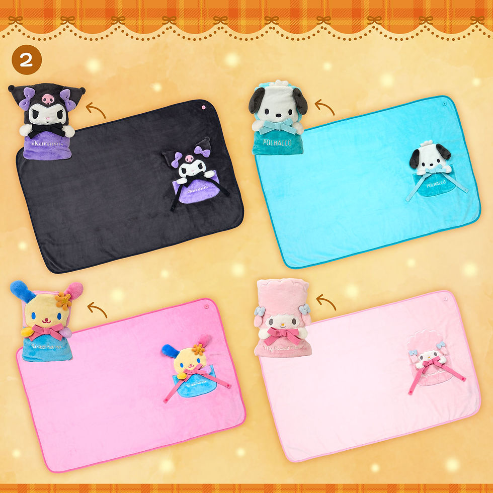 縮圖：[冬季產品]Sanrio - 角色毛絨絨暖笠笠披肩毛氈(共7款)