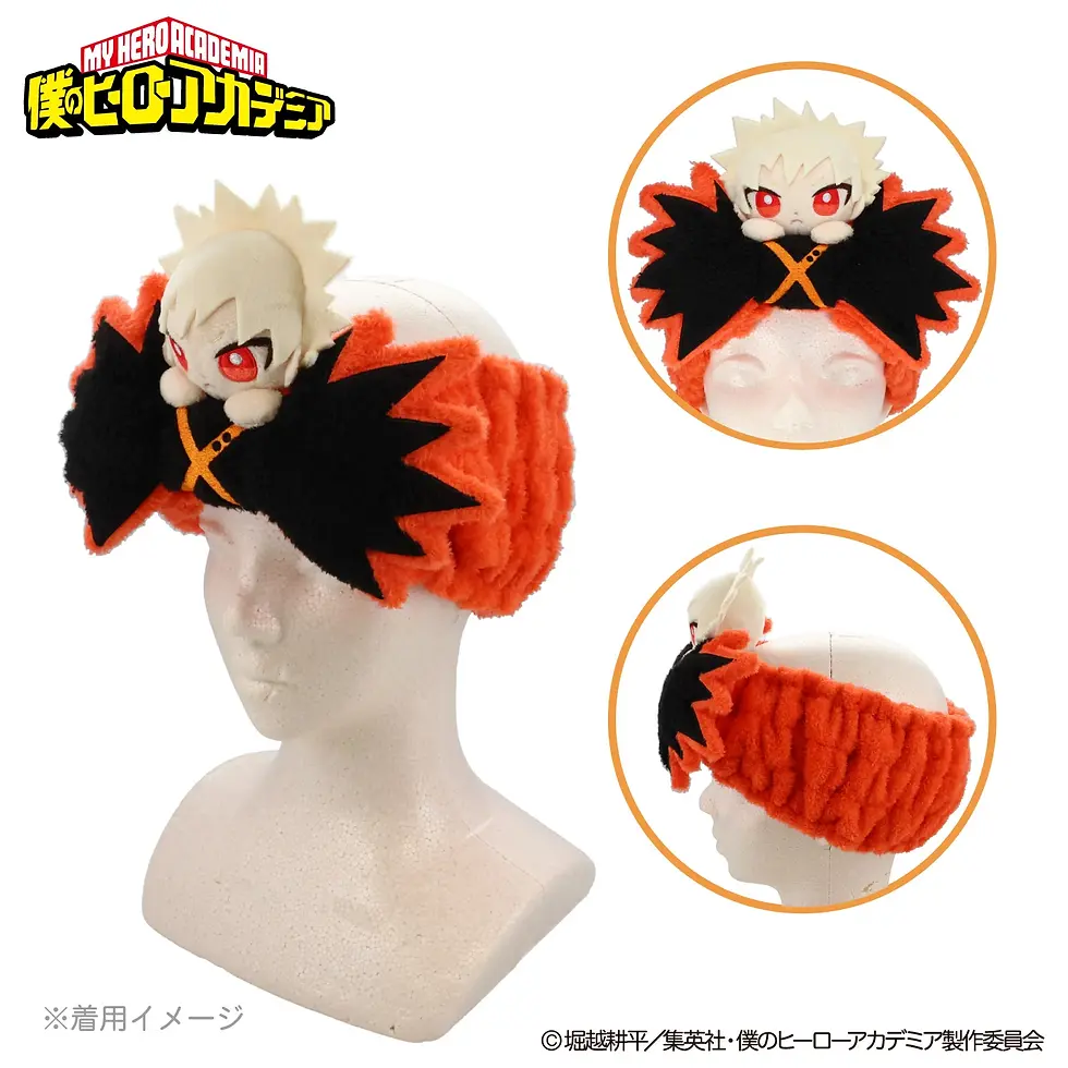 縮圖：[代購]我的英雄學院 - Q版可愛大頭公仔洗臉頭帶腕巾套裝 (全3款)