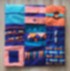 Teal, Navy and Orange TacTiles Blanket