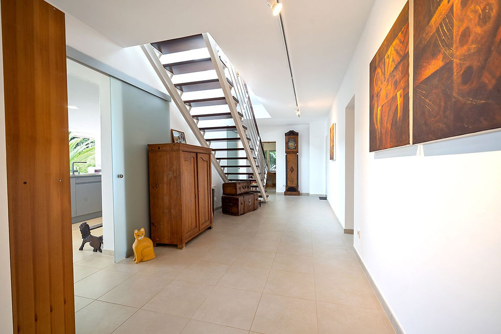 Staircase with wooden handrail, Costa de los Pinos villa