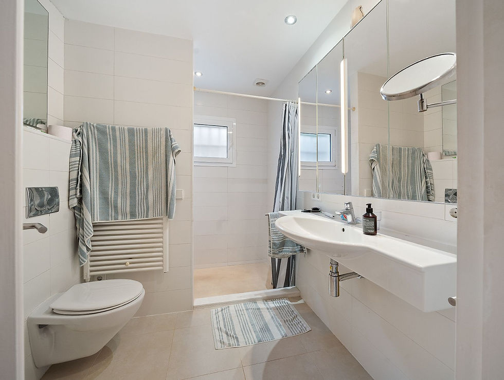 Bathroom with toilet and countertop sink, Costa de los Pinos villa