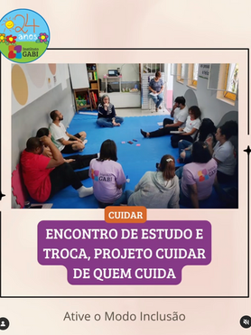 Encontro de Estudo e Troca, projeto Cuidar de Quem Cuida