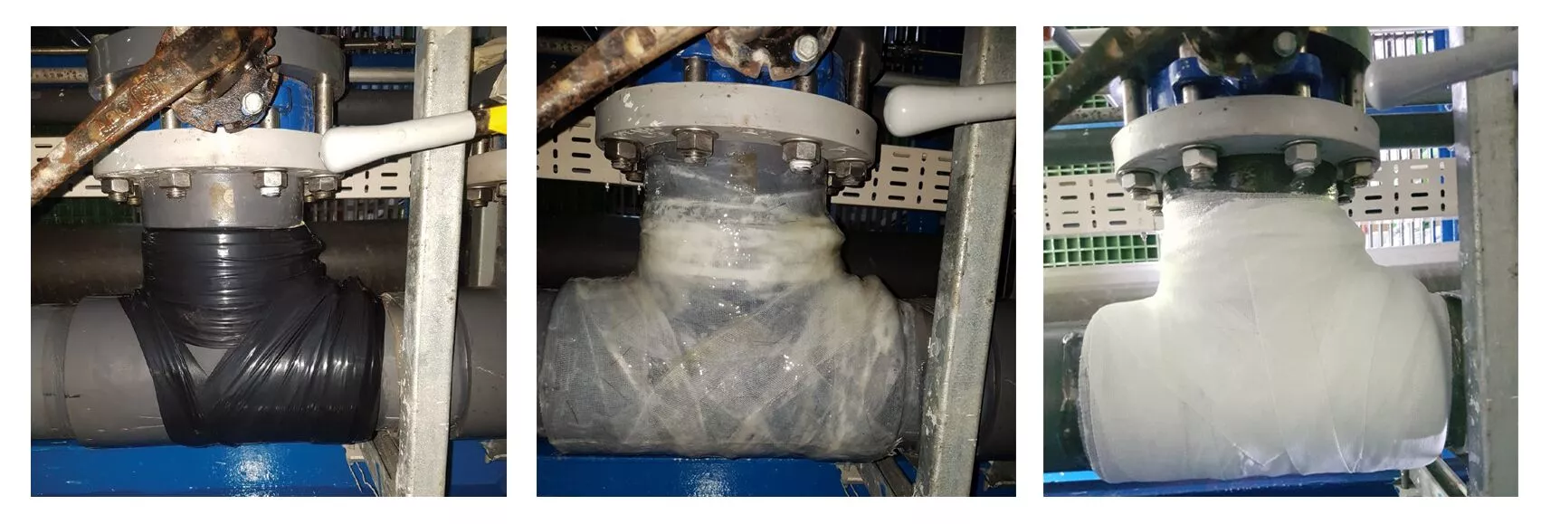 COMPOSITE LIVE LEAK REPAIR ON PVC TJOINT