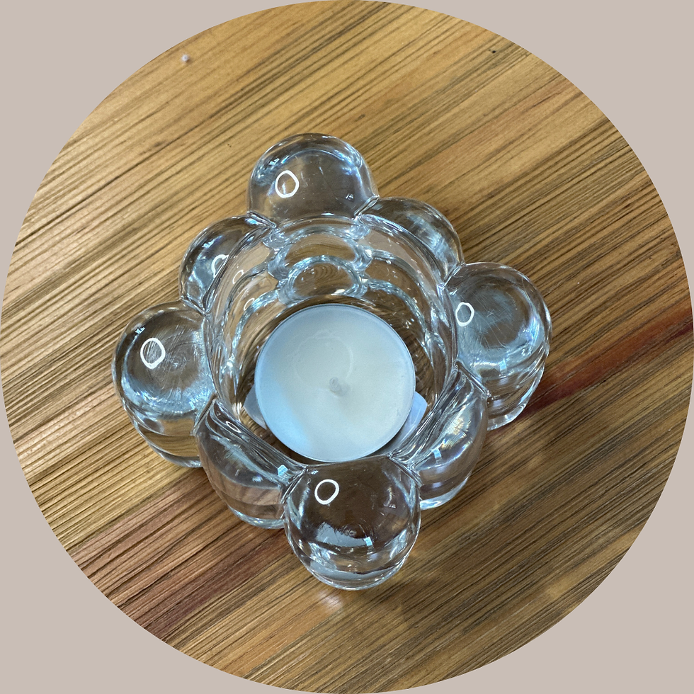 Miniature : Photophore buble en verre transparent