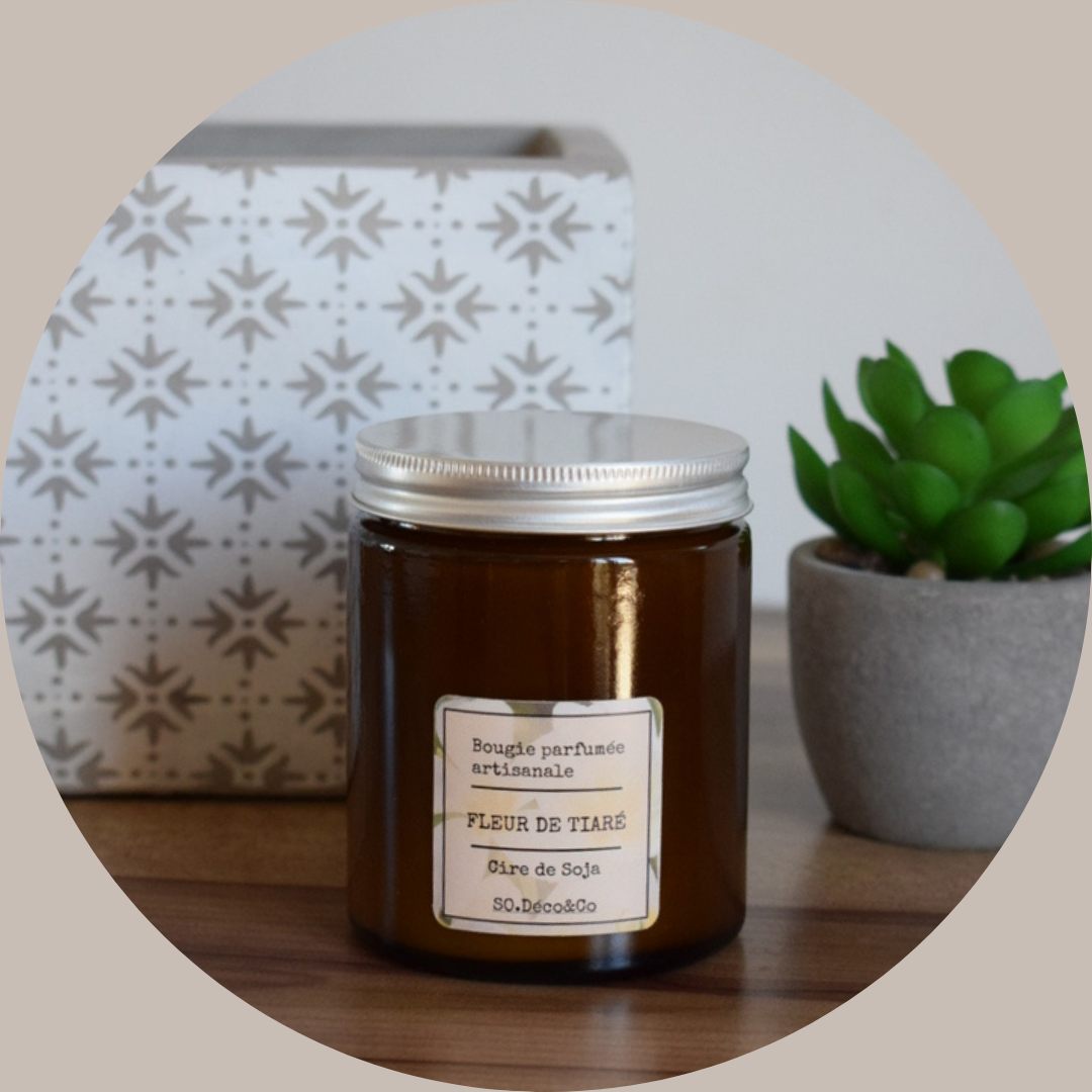 Bougie parfumée - Fleur de tiaré 150g