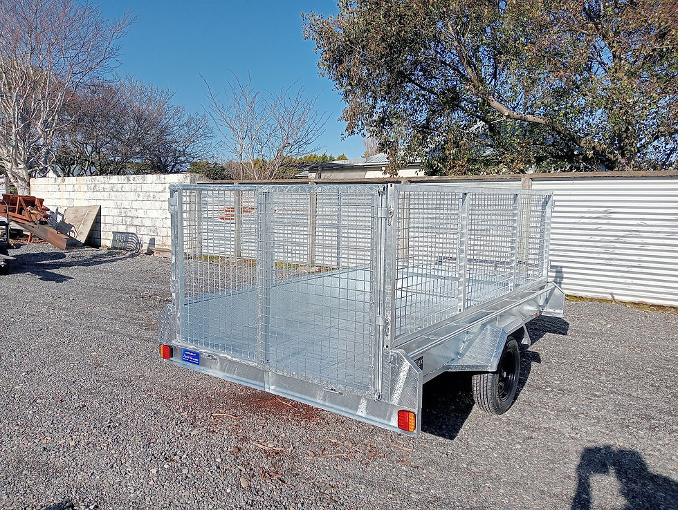 Thumbnail: TorFlex Tipping Trailer 3m x 1.8m x 300mm Sides with 900mm Cage and Rear Sliding