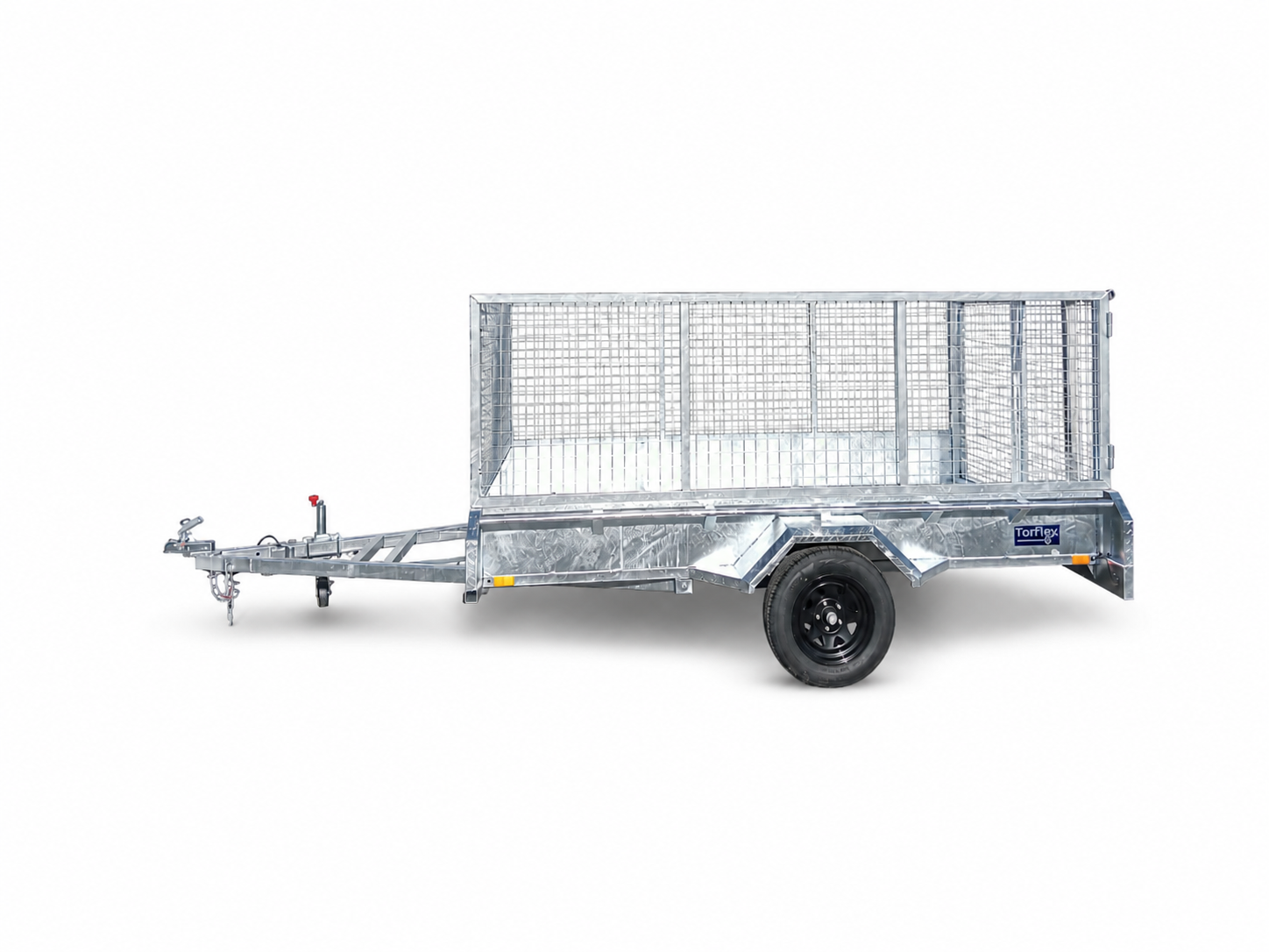 TorFlex Tipping Trailer 3m x 1.8m x 300mm sides/900mm Cage/ rear sliding door