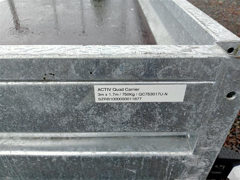 Thumbnail: ACTIV Quad Carrier Trailer 3 m × 1.7 m   750 kg GVM/ with cage