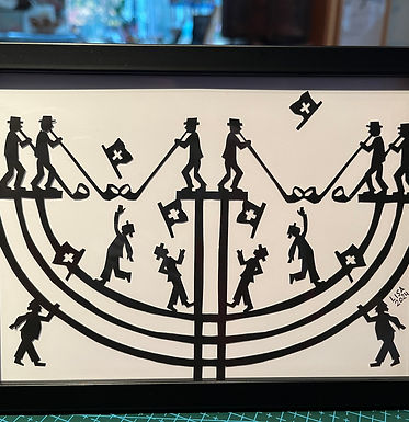 Scherenschnitte: COR DES ALPES and FLAG THROWERS version A