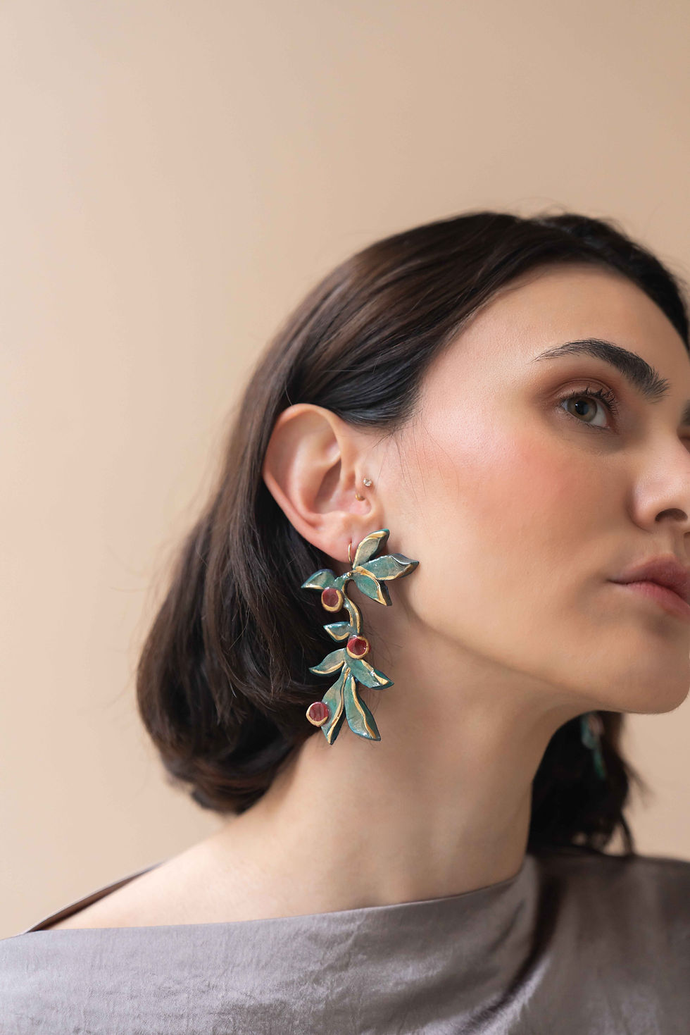 GLACIS - Asimetrik Sarmaşık Form Küpe