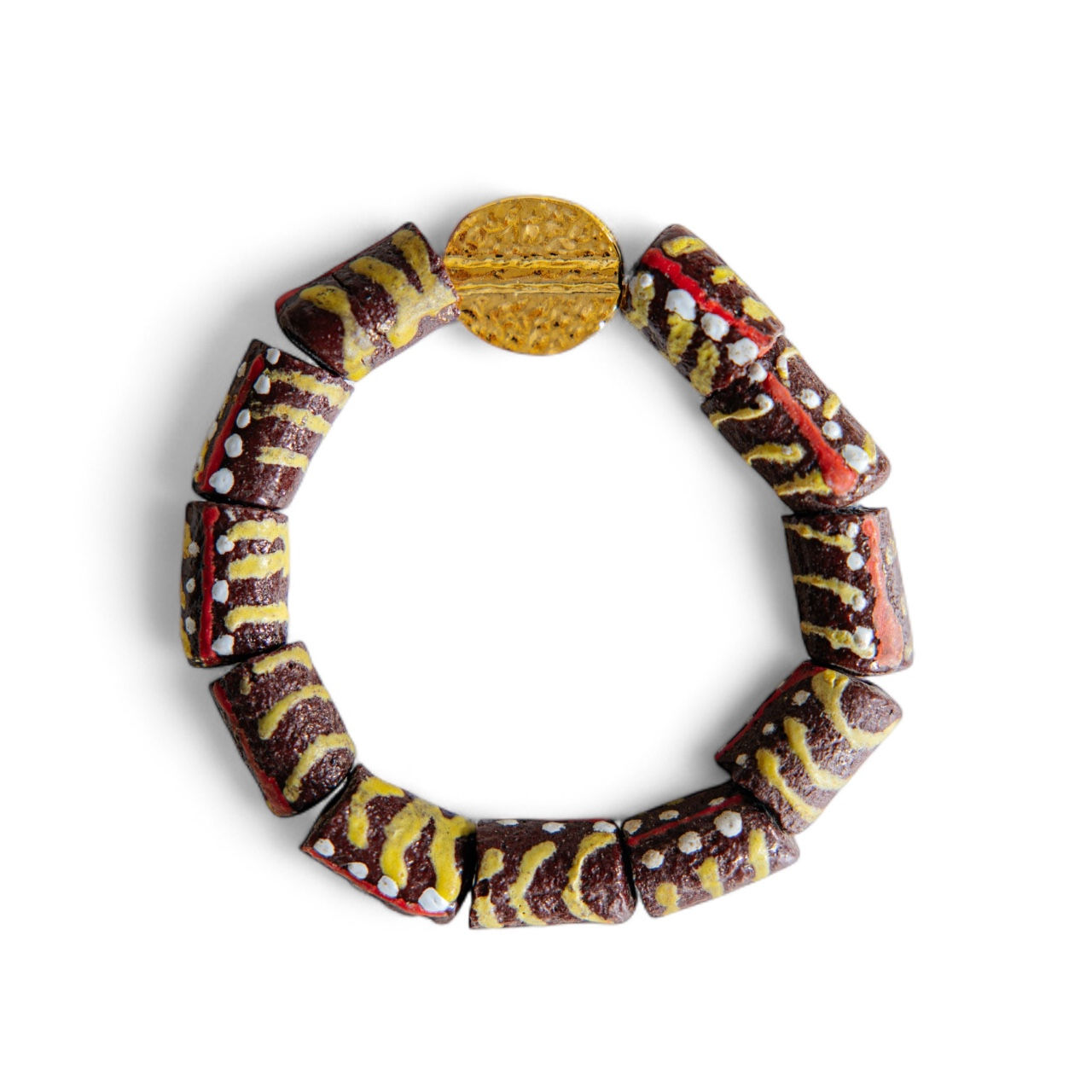 No.12 - African Krobo Bracelet with Brass - A/W 25-26 Silent Reverie