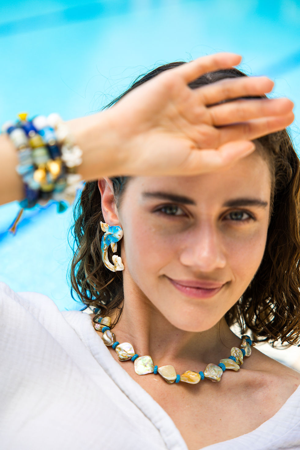 Küçük resim: KOI - Mavi Asimetrik Küpe