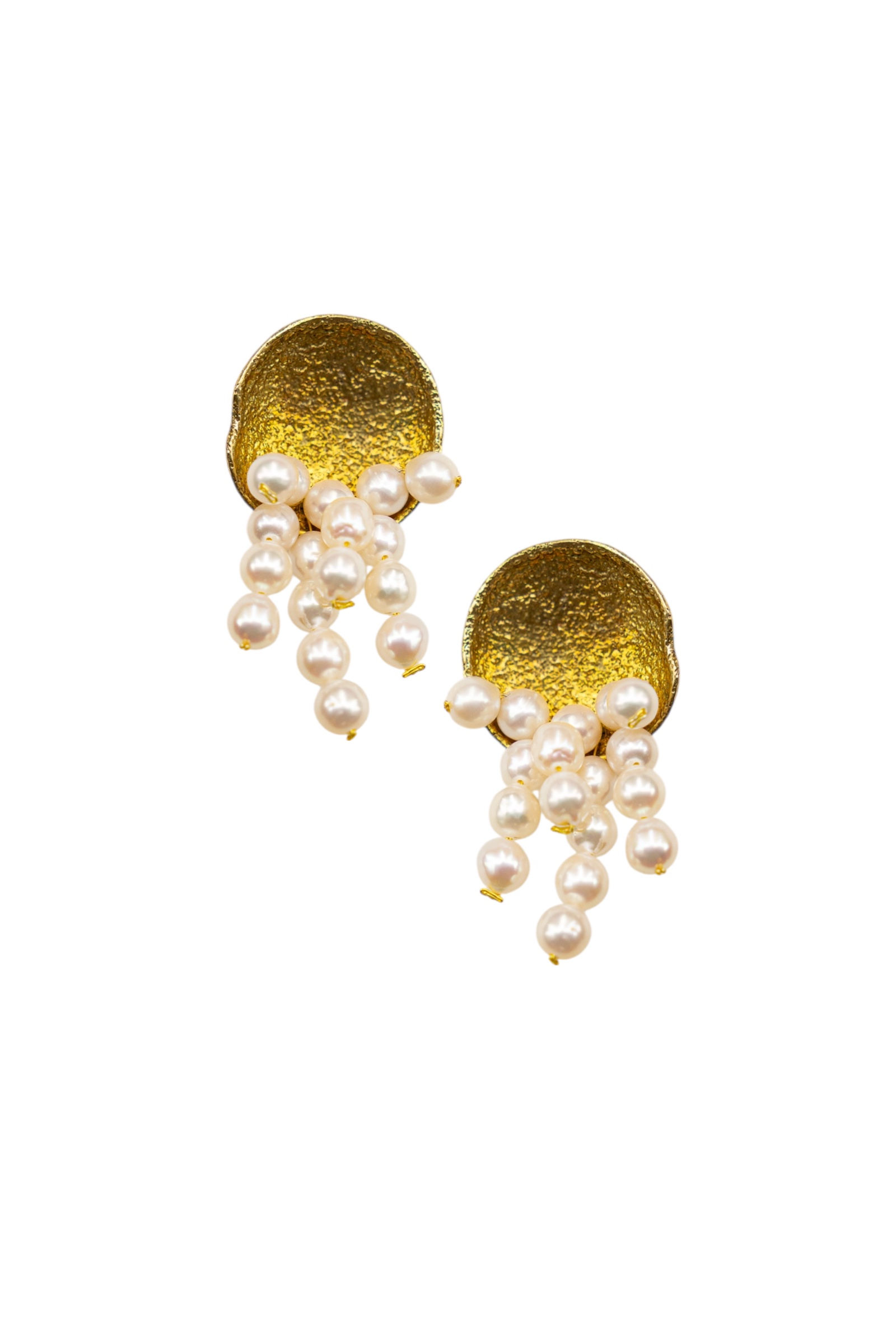 SUN & PEARLS - Bronze and Pearl Earrings - S/S '26