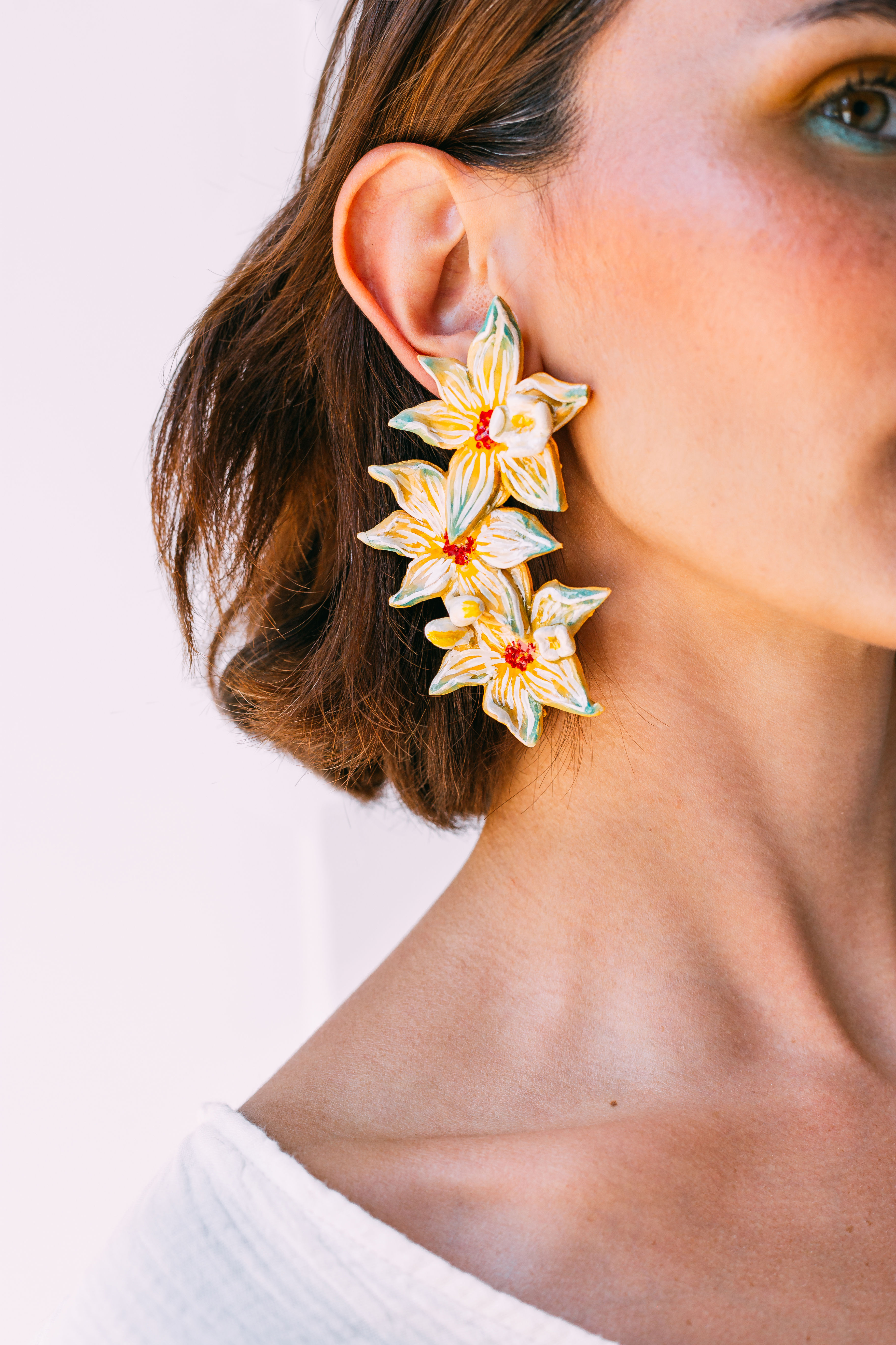 LYKIA - Large Flower Shaped Earring