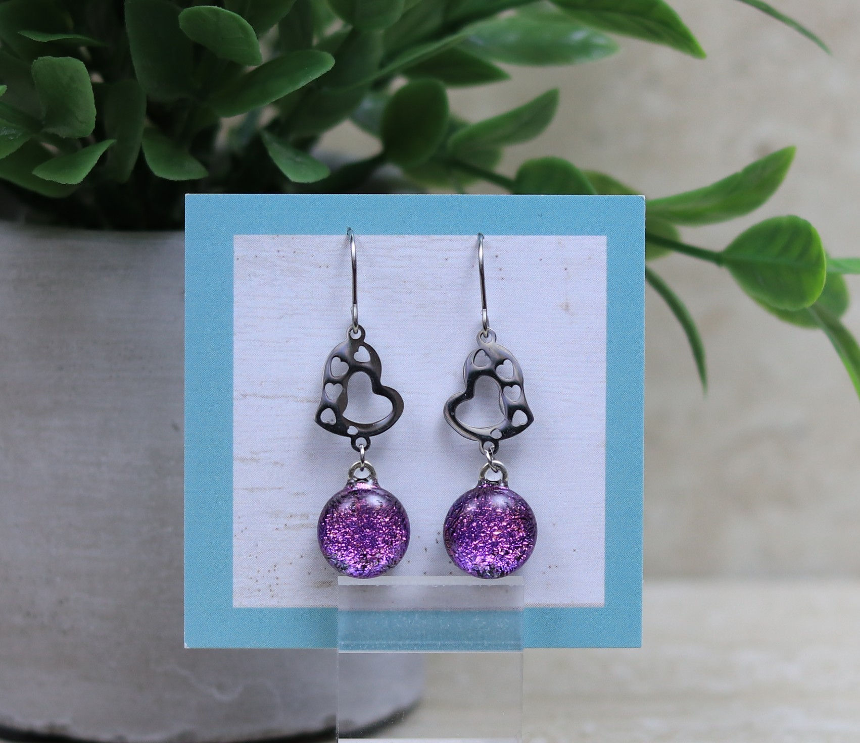 Pink Dichoic with Heart