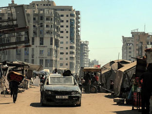 Tent shelters west of Gaza City