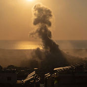 Smoke and dust in the aftermath of an airstrike in Beirut, the capital of Lebanon
