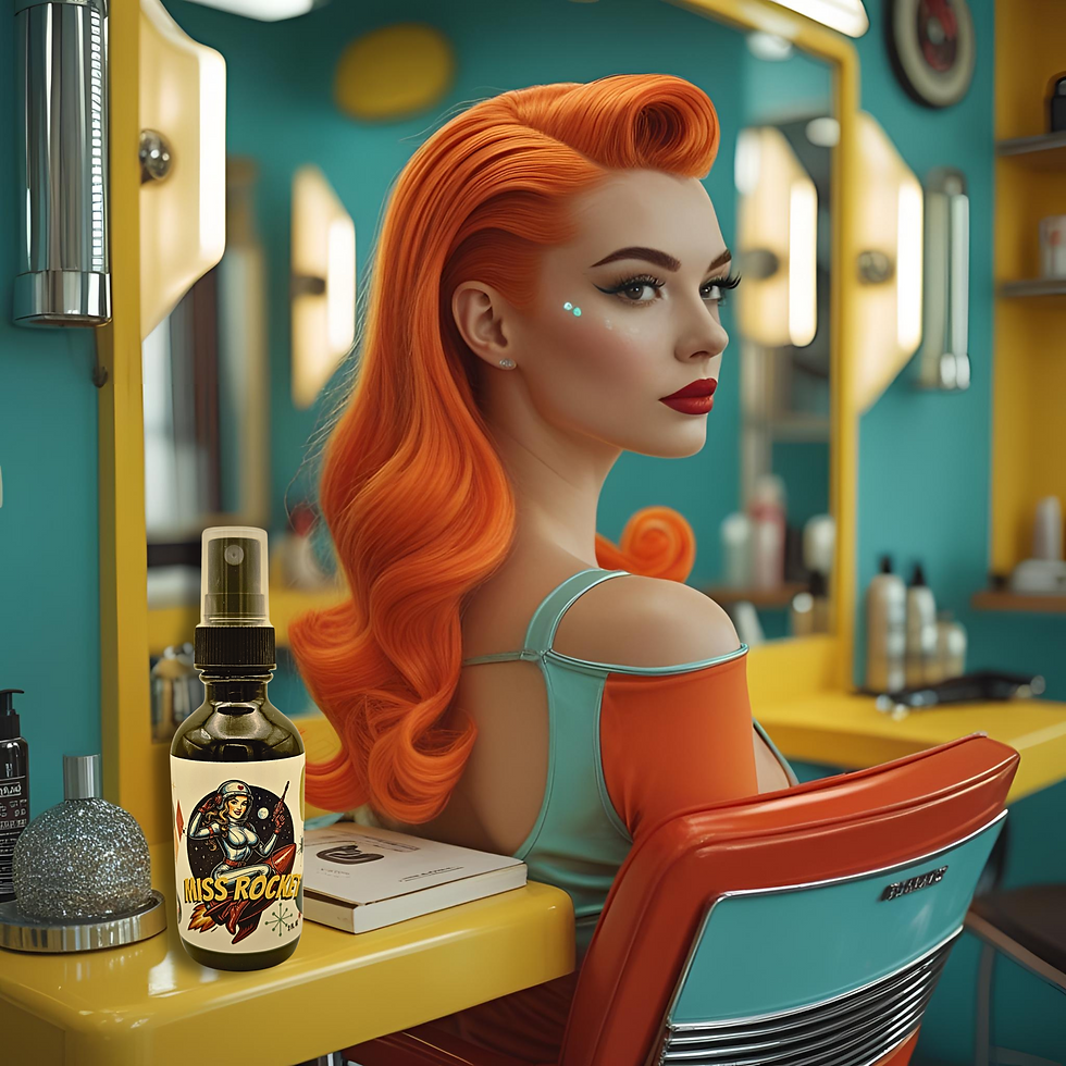 Thumbnail: Lady at Salon with Miss Rocket Bottle