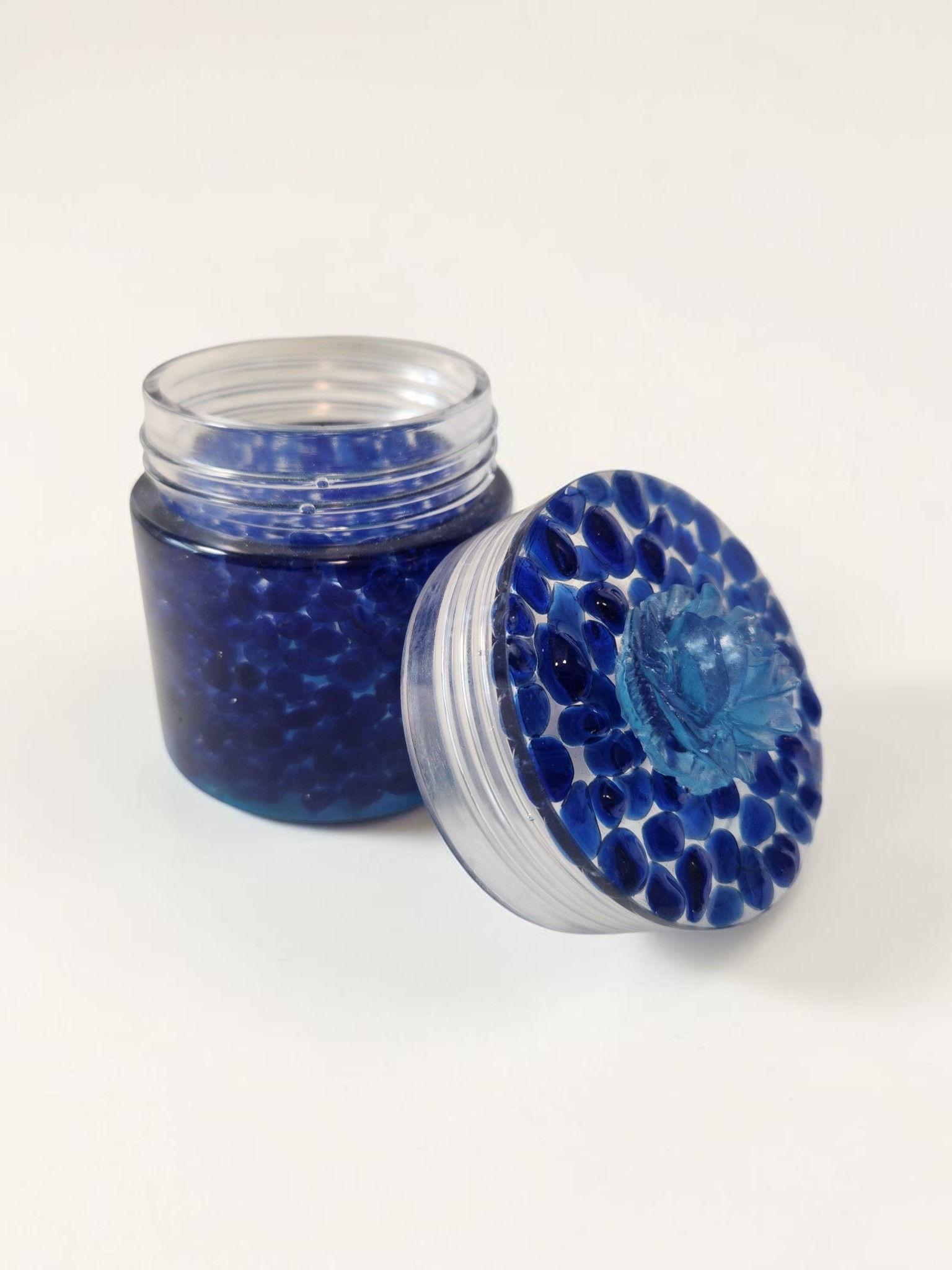 Resin Jar - Blue Rose