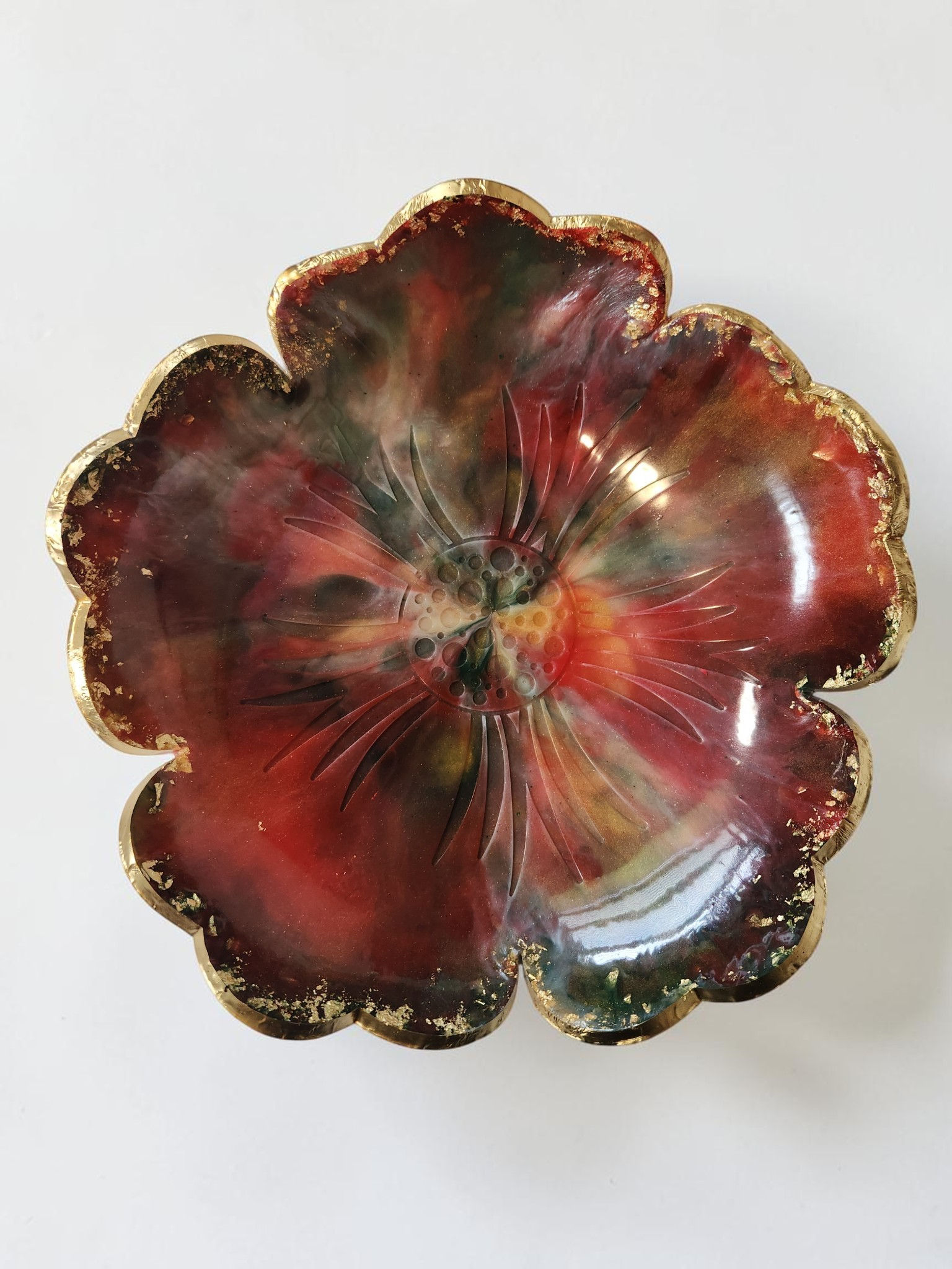 Resin Decor Bowl - Fall Gold