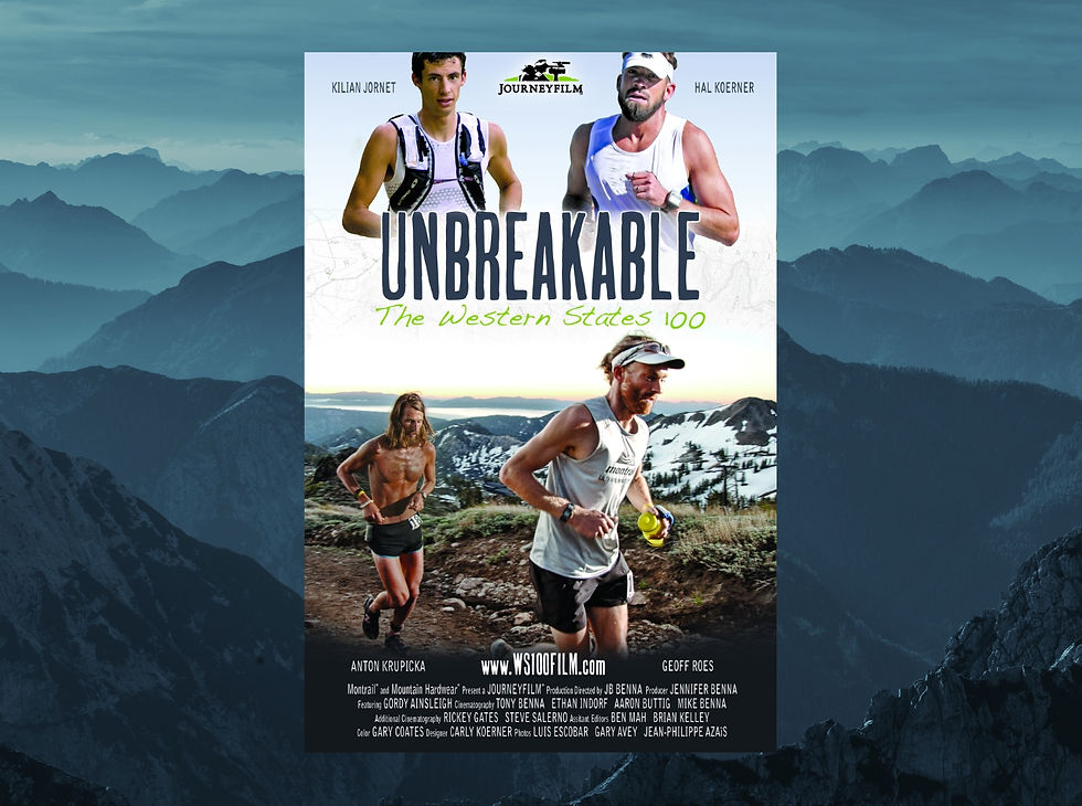 Elite ultrarunners competing in the Western States 100, featured in Unbreakable: The Western States 100 documentary, showing 100 miles of mountain trail running, endurance racing and challenging terrain in one of the world's most famous ultramarathons.