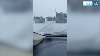 Սպիտակի ոլորաններում առատ ձյուն է տեղում (տեսանյութ)