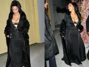 Քիմ Քարդաշյանը սև կրծկալով զարմացրել է Սուրբ Ծննդյան երեկույթի հյուրերին