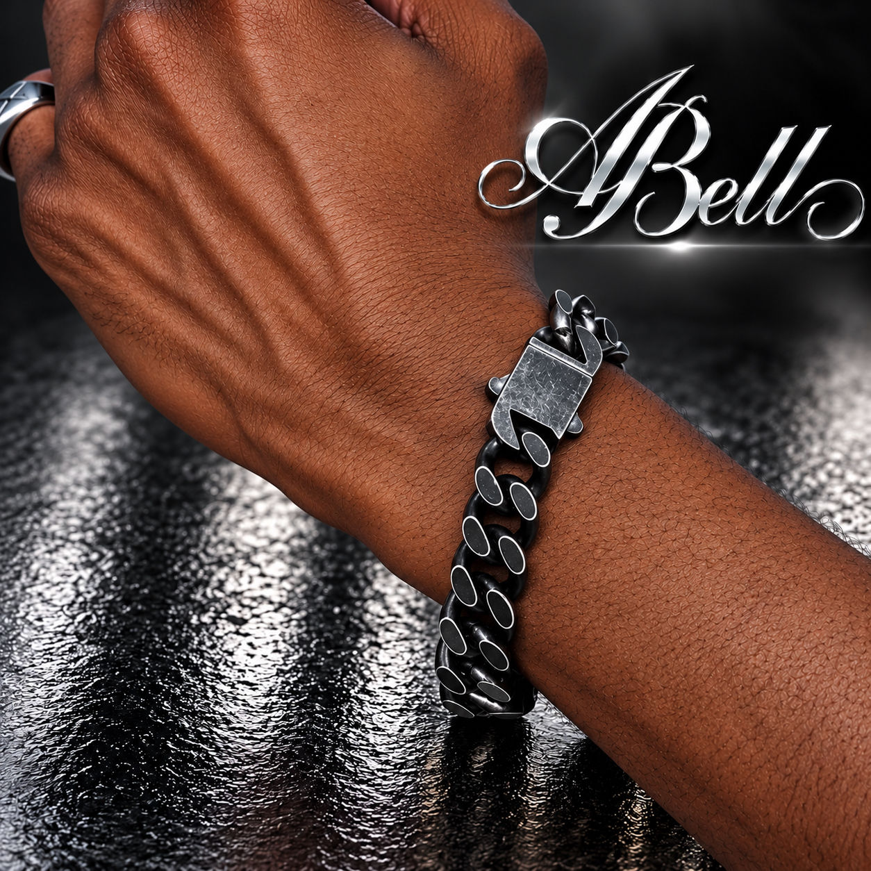 Men’s Vintage Black Cuban Chain Bracelet – 10mm