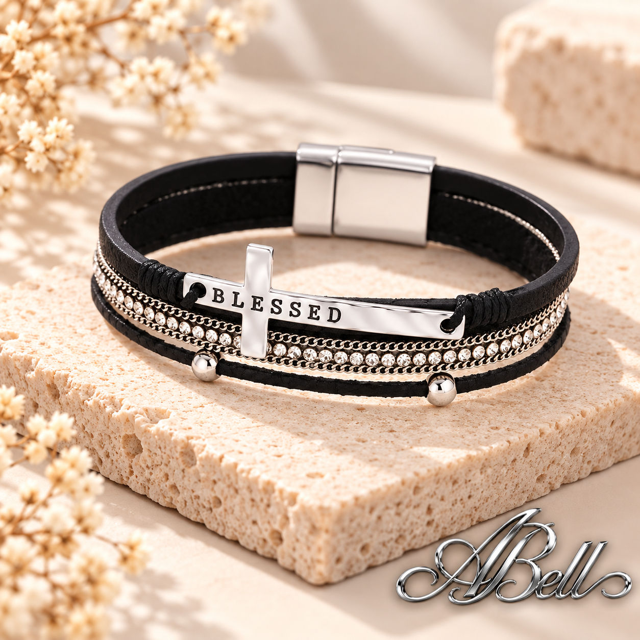 ABell Blessed Cross Multi-Layer Bracelet