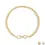 Thumbnail: 18K Gold Pvd Stainless Steel Stone Infinity Sign Metal Beaded Stretch Bracelet