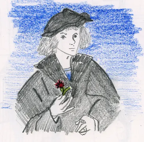 Travel illustration promoting tourism at the Thyssen-Bornemisza in Madrid, Spain by editorial illustrator Kamilla Sims.