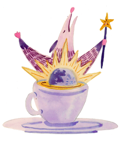 Cafe logo design by small business branding studio Kamilla Illustration.