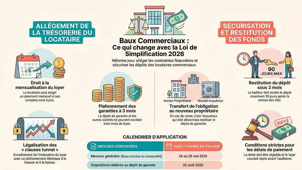 Bail commercial 2026 : ce qui change pour votre loyer et dépôt | T2F Expert-Comptable
