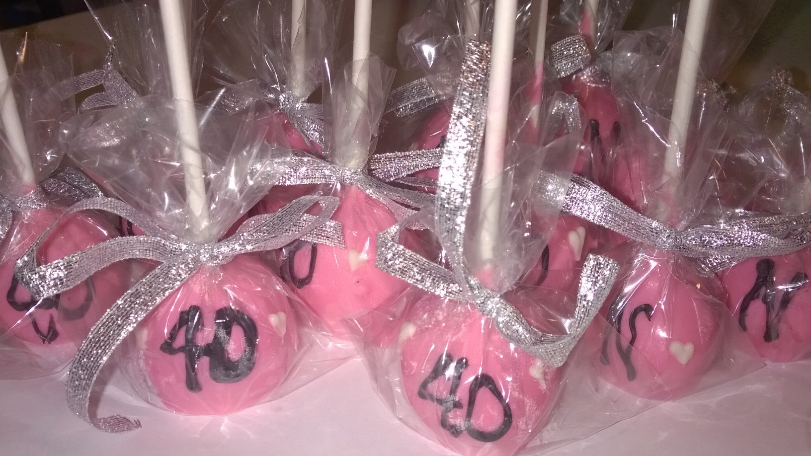 40th birthday cake pops
