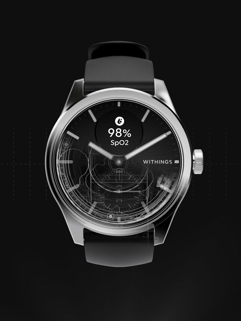 Miniature : WITHINGS ScanWatch 2 - 42 mm Noire