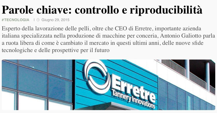 Parola chiave: controllo e riproducibilità
