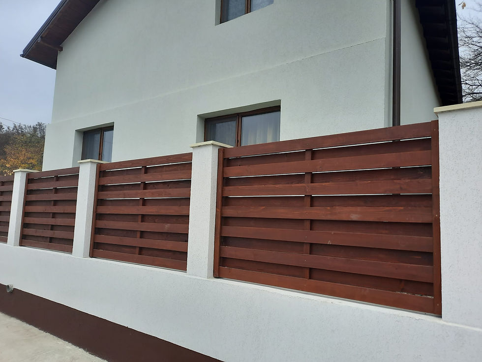 gard lemn modern teak 2