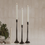 Thumbnail: Cast Iron Taper Candle Holders, Set of 3