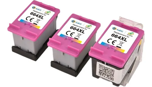 Kit 3 Cartridge para HP 664 XL Tricolor | G\u0026G Chile