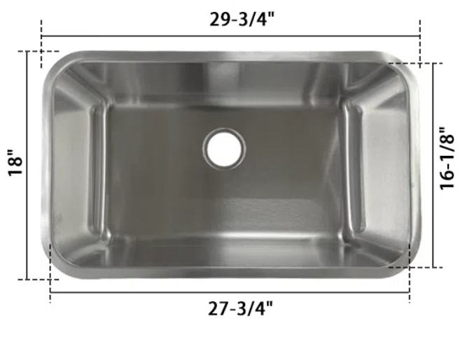 Thumbnail: 30 inch Stainless Steel Undermount Kitchen Sink