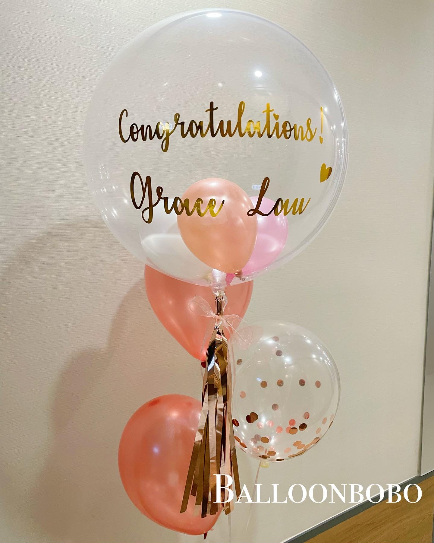 Congratulations水晶球氣球束