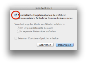 Aufbereiten und Import von Adressen