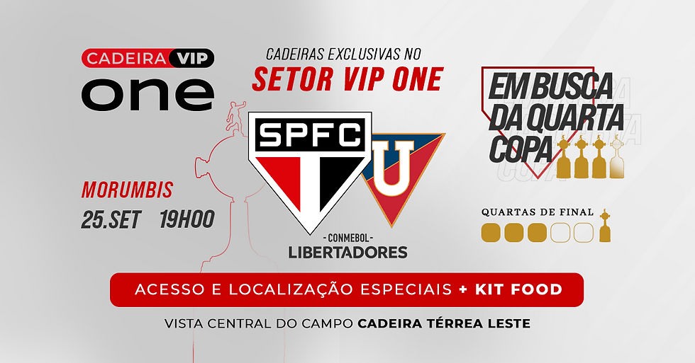SÃO PAULO X LDU - CADEIRA VIP