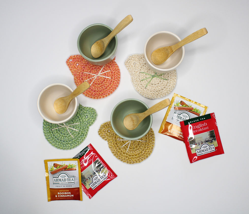 Miniatura: Base em Crochet para Copos