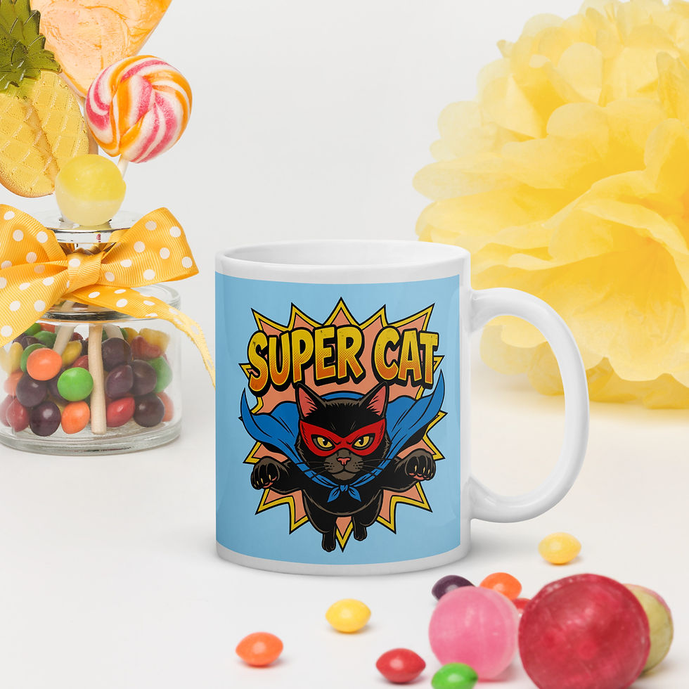 Thumbnail: “Super Cat” Cat Mug, 11 oz and 20 oz – Porta-19