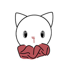 Chat yeux ouverts (Terracotta)