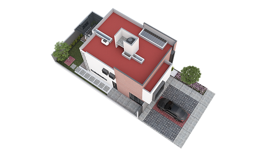 03.- Axonometrico Tecamac Planta Azotea