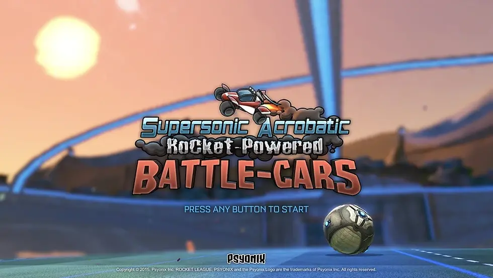 Supersonic Acrobatic Rocket-Powered Battle-Cars Game Menu